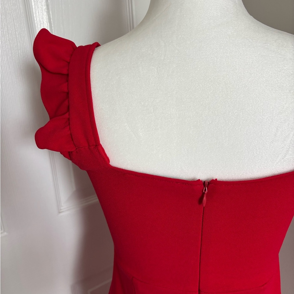 Lulu's Scarlet Ruffle Mini Dress - Picture 4 of 5